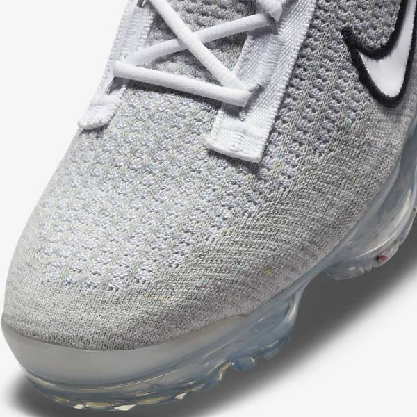 Men's Nike Air VaporMax 2021 FK Sneakers White / Black / Metal Silver | NK294PCG