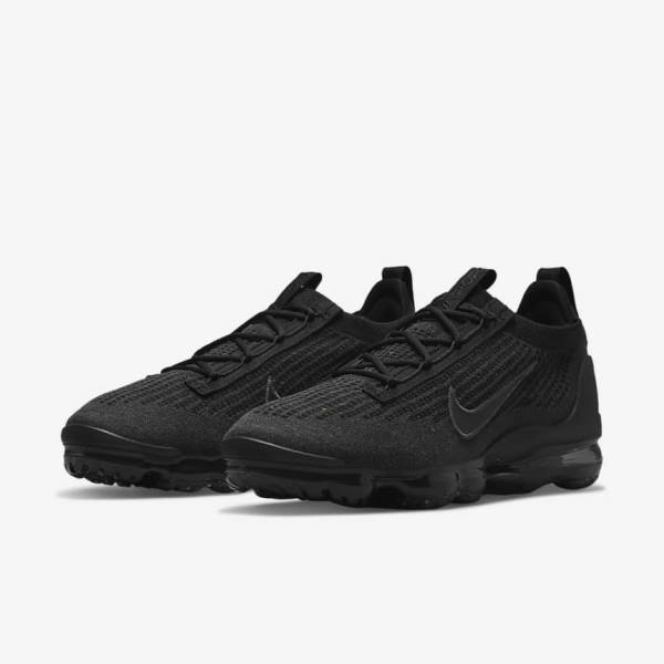 Men's Nike Air VaporMax 2021 FK Sneakers Black / Dark Grey | NK791VAF