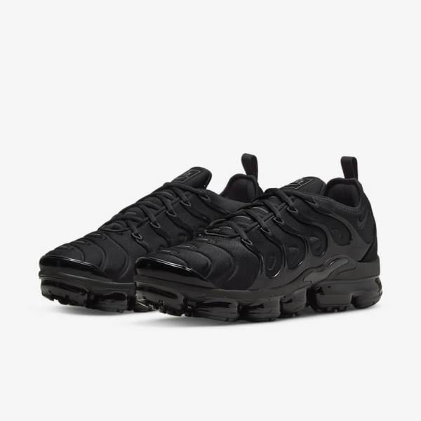 Men's Nike Air VaporMax Plus Sneakers Black / Dark Grey | NK456FDX