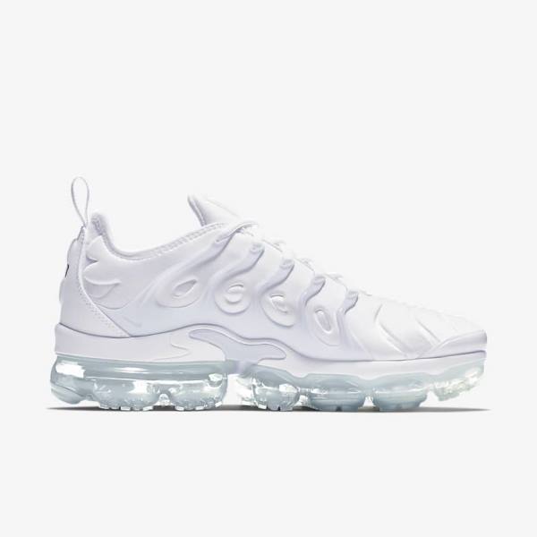 Men's Nike Air VaporMax Plus Sneakers White / Platinum / White | NK871GUV