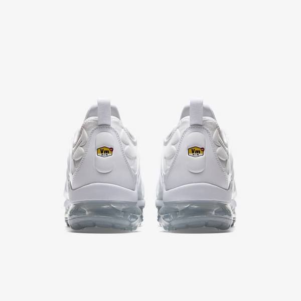 Men's Nike Air VaporMax Plus Sneakers White / Platinum / White | NK871GUV