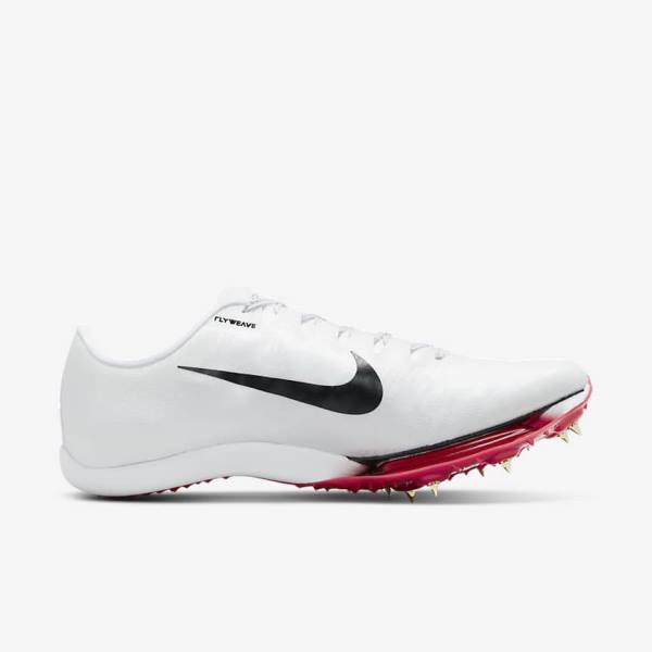 Men's Nike Air Zoom Maxfly More Uptempo Athletics Sprinting Spikes Running Shoes White / Red / Black | NK625MNY