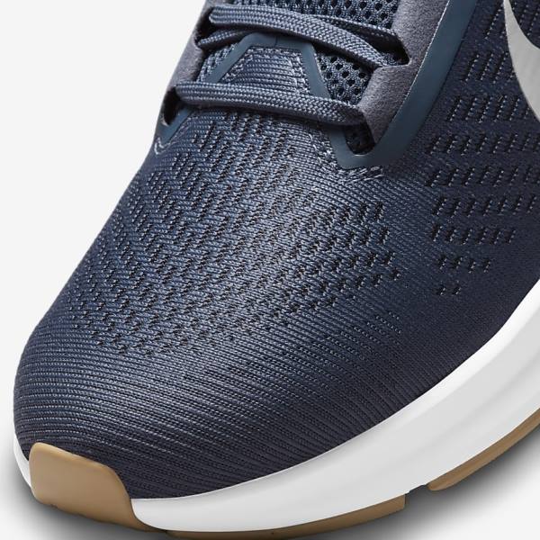 Men's Nike Air Zoom Structure 24 Road Running Shoes Blue / Black / Dark Obsidian / Grey | NK097QAM