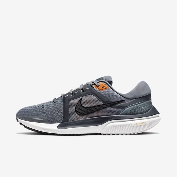 Men\'s Nike Air Zoom Vomero 16 Road Running Shoes Grey / Dark Grey / Black | NK548QKU