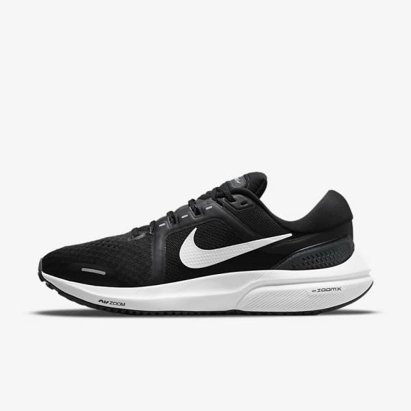 Men\'s Nike Air Zoom Vomero 16 Road Running Shoes Black / Dark Grey / White | NK623CJZ