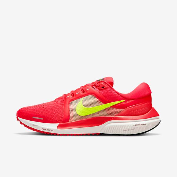 Men\'s Nike Air Zoom Vomero 16 Road Running Shoes Red / White | NK754UJS