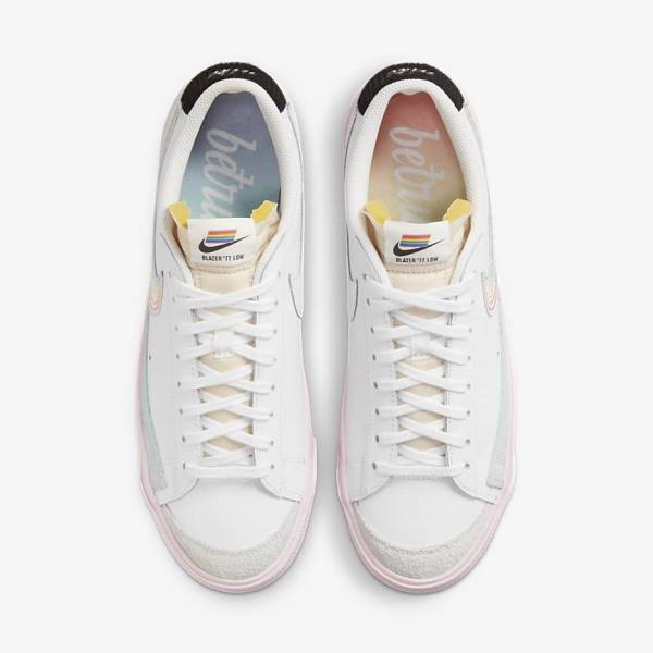 Men's Nike Blazer Low 77 Vintage Be True Sneakers White | NK546NQG