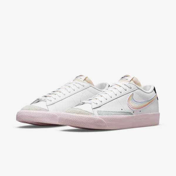 Men's Nike Blazer Low 77 Vintage Be True Sneakers White | NK546NQG