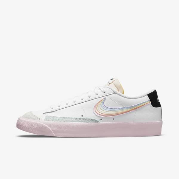 Men\'s Nike Blazer Low 77 Vintage Be True Sneakers White | NK546NQG