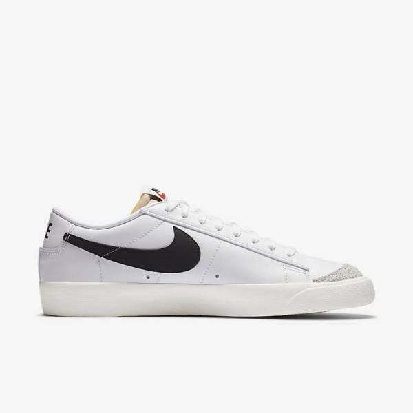 Men's Nike Blazer Low 77 Vintage Sneakers White / Black | NK578PFR