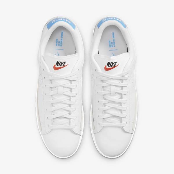 Men's Nike Blazer Low X Sneakers White / Light Blue / White | NK391NBA