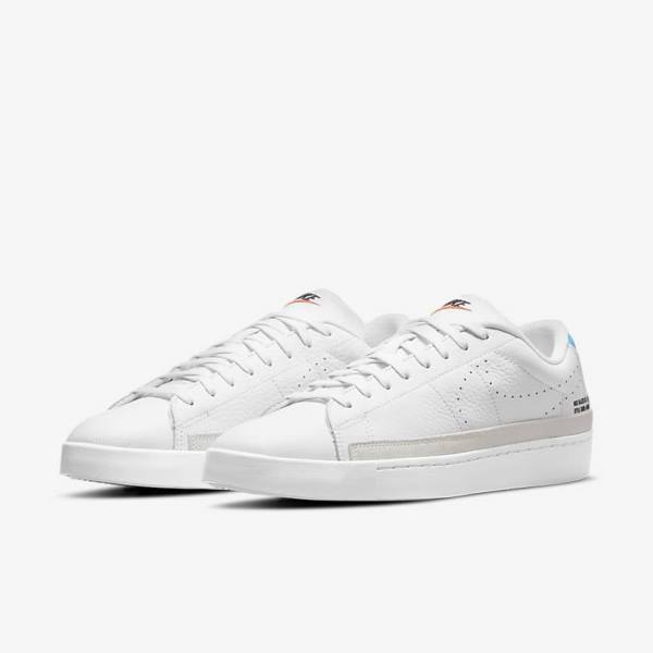 Men's Nike Blazer Low X Sneakers White / Light Blue / White | NK391NBA