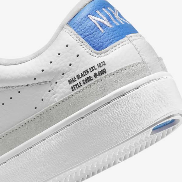 Men's Nike Blazer Low X Sneakers White / Light Blue / White | NK391NBA