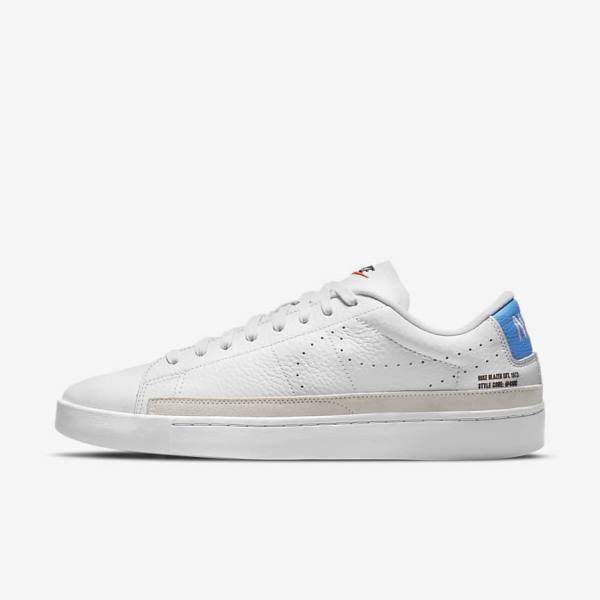 Men\'s Nike Blazer Low X Sneakers White / Light Blue / White | NK391NBA