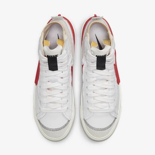 Men's Nike Blazer Mid 77 Jumbo Sneakers White / Red | NK708NIH