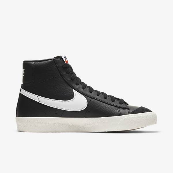 Men's Nike Blazer Mid 77 Vintage Sneakers Black | NK157YSV