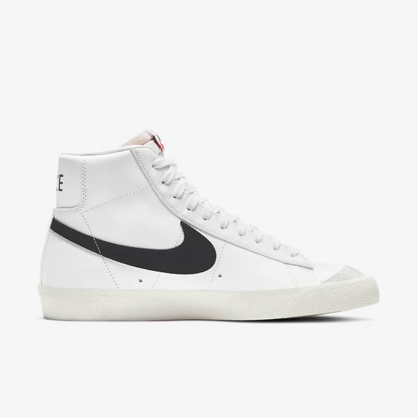 Men's Nike Blazer Mid 77 Vintage Sneakers White / Black | NK628HXA