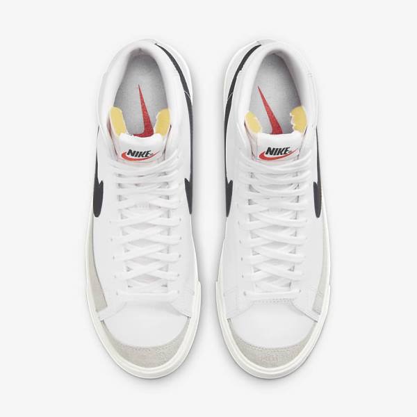 Men's Nike Blazer Mid 77 Vintage Sneakers White / Black | NK628HXA