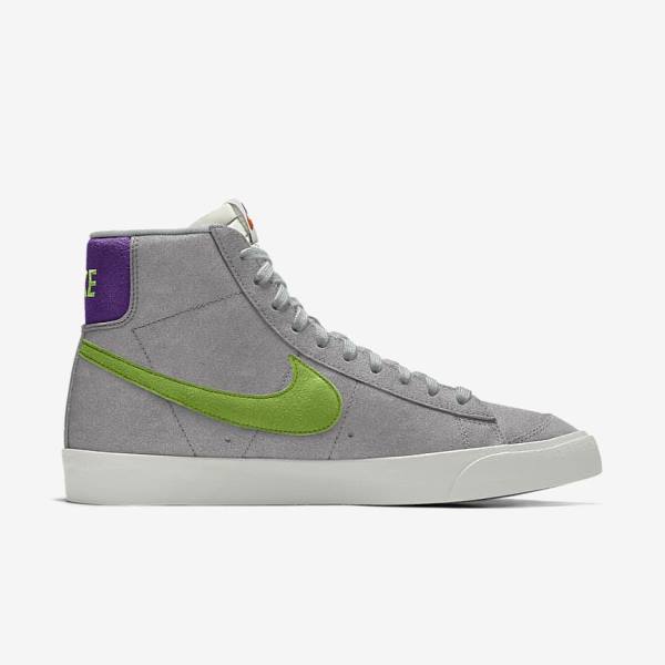 Men's Nike Blazer Mid By You Custom Sneakers Multicolor | NK430RBG