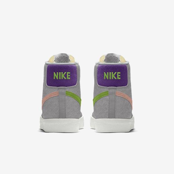 Men's Nike Blazer Mid By You Custom Sneakers Multicolor | NK430RBG