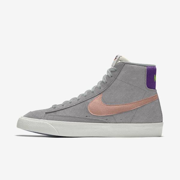 Men\'s Nike Blazer Mid By You Custom Sneakers Multicolor | NK430RBG