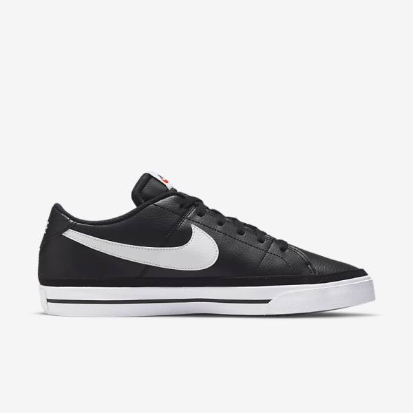 Men's Nike Court Legacy Sneakers Black / White | NK167RLC