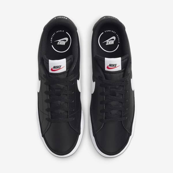 Men's Nike Court Legacy Sneakers Black / White | NK167RLC