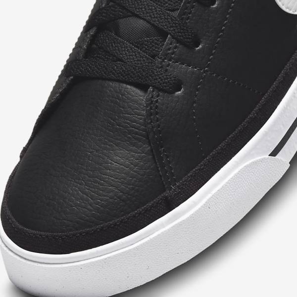 Men's Nike Court Legacy Sneakers Black / White | NK167RLC