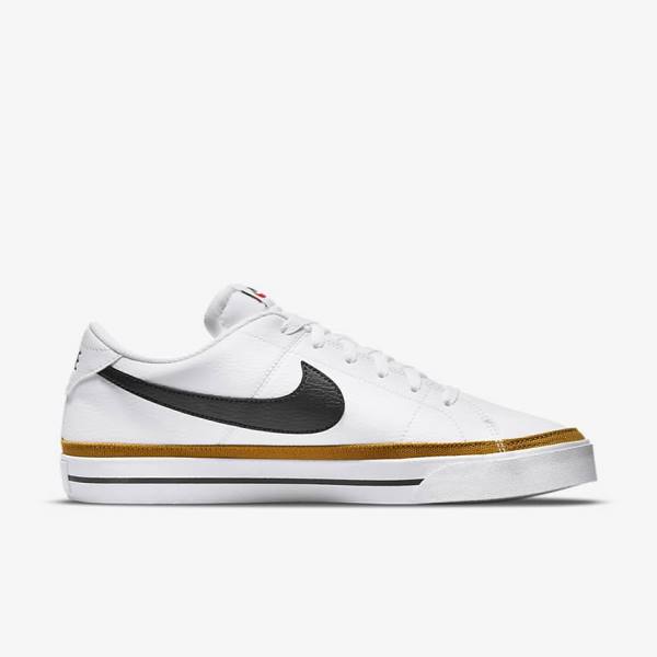 Men's Nike Court Legacy Sneakers White / Black | NK920YVI