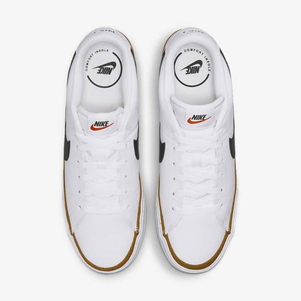 Men's Nike Court Legacy Sneakers White / Black | NK920YVI