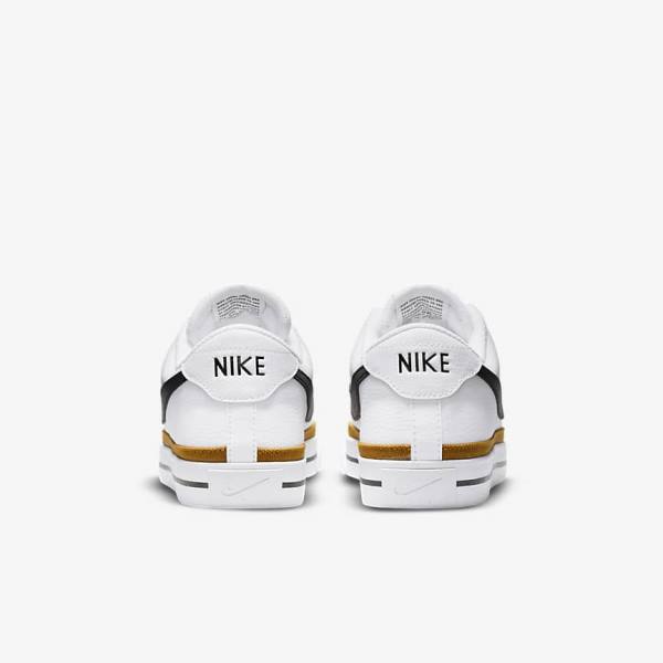 Men's Nike Court Legacy Sneakers White / Black | NK920YVI