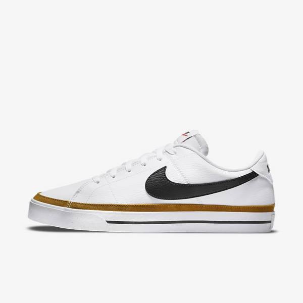 Men\'s Nike Court Legacy Sneakers White / Black | NK920YVI