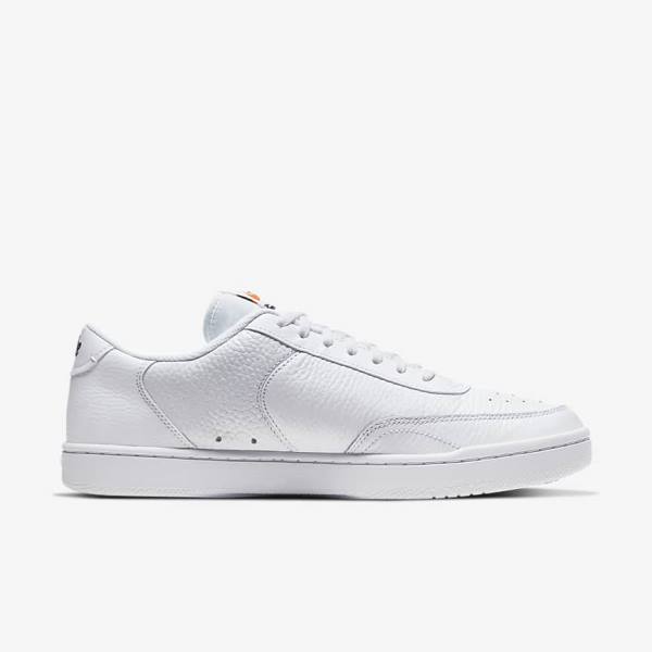 Men's Nike Court Vintage Premium Sneakers White / Orange / Black | NK310XIJ