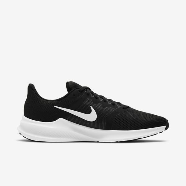 Men's Nike Downshifter 11 Road Running Shoes Black / Dark Grey / White | NK104CWK