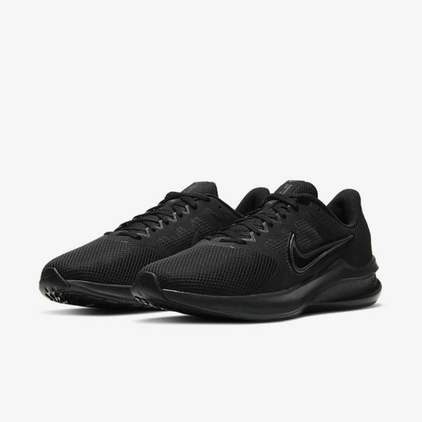 Men's Nike Downshifter 11 Road Running Shoes Black / Light Grey / Dark Grey | NK163POI