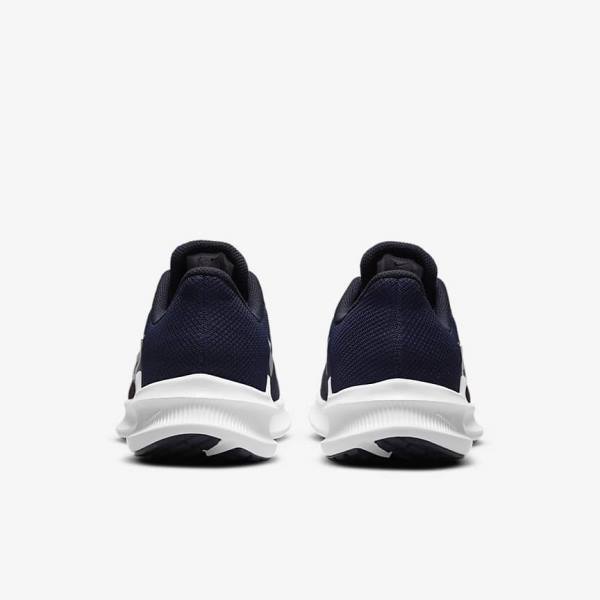 Men's Nike Downshifter 11 Road Running Shoes Navy / Dark Obsidian / White | NK985DKW