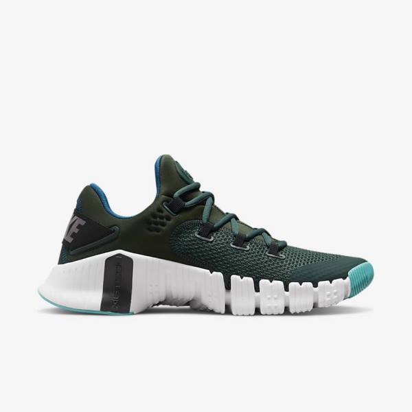 Men's Nike Free Metcon 4 Training Shoes Green / Black / White | NK213UVI