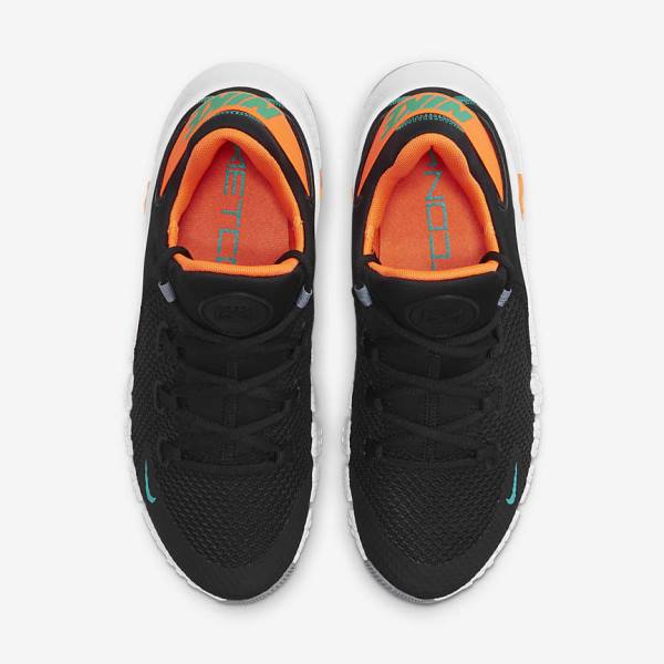 Men's Nike Free Metcon 4 Training Shoes Black / Orange / White / Turquoise | NK245UJL