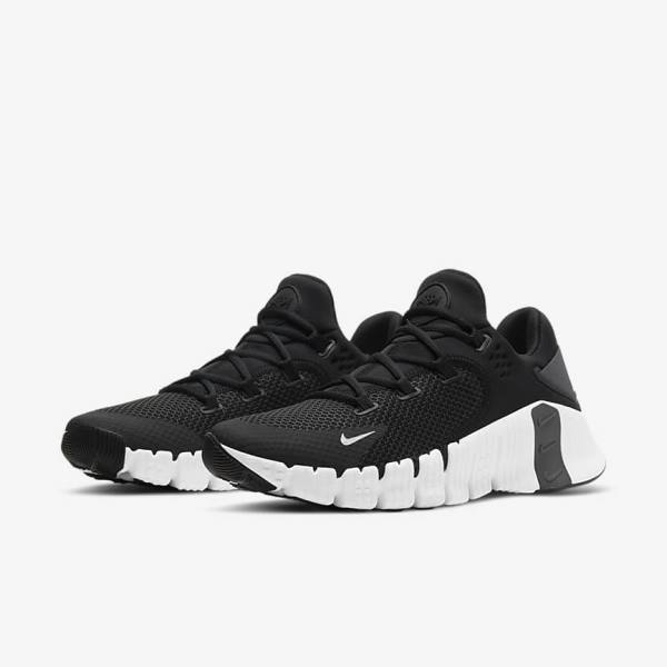 Men's Nike Free Metcon 4 Training Shoes Black / Grey | NK823KCF