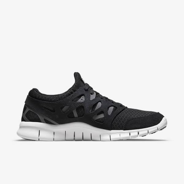 Men's Nike Free Run 2 Sneakers Black / Dark Grey / White | NK391PWN