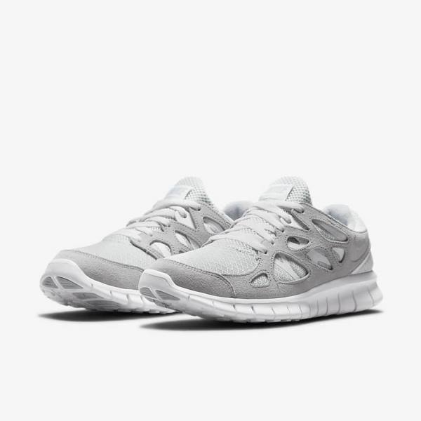 Men's Nike Free Run 2 Sneakers Grey / White / Platinum | NK054MWI