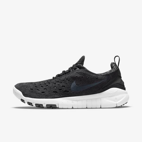 Men\'s Nike Free Run Trail Sneakers Black / White / Dark Grey | NK607IWD