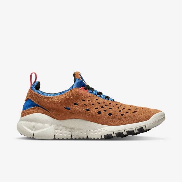 Men's Nike Free Run Trail Sneakers Blue / Light Cream / Red | NK941OWY