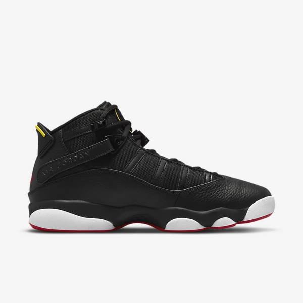 Men's Nike Jordan 6 Rings Sneakers Black / White / Yellow / Red | NK051UHQ