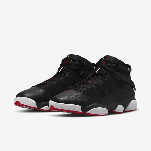 Men's Nike Jordan 6 Rings Sneakers Black / White / Yellow / Red | NK051UHQ