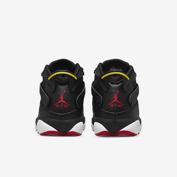 Men's Nike Jordan 6 Rings Sneakers Black / White / Yellow / Red | NK051UHQ