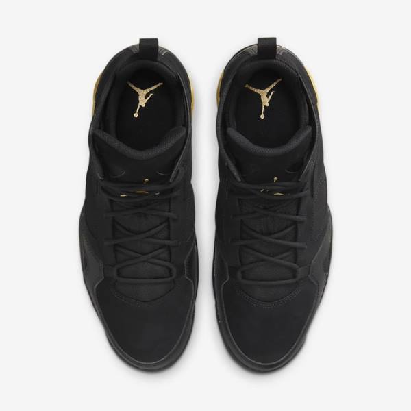 Men's Nike Jordan Flight Club 91 Jordan Shoes Black / Metal Gold | NK794PIE