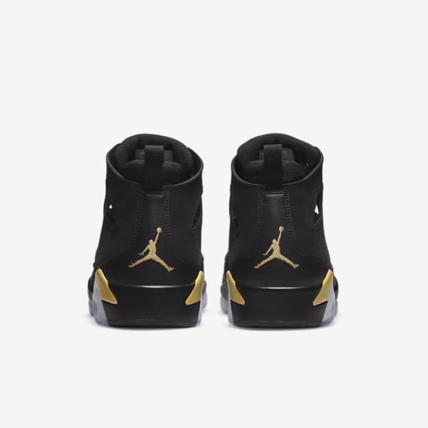 Men's Nike Jordan Flight Club 91 Jordan Shoes Black / Metal Gold | NK794PIE