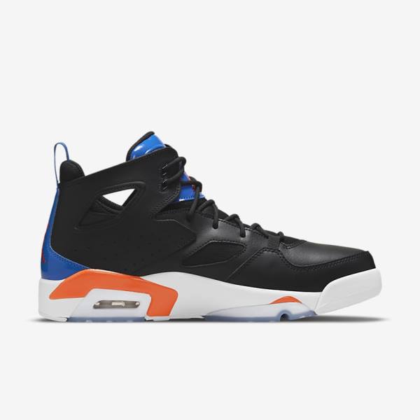 Men's Nike Jordan Flight Club 91 Sneakers Black / Royal / White / Orange | NK236OKT