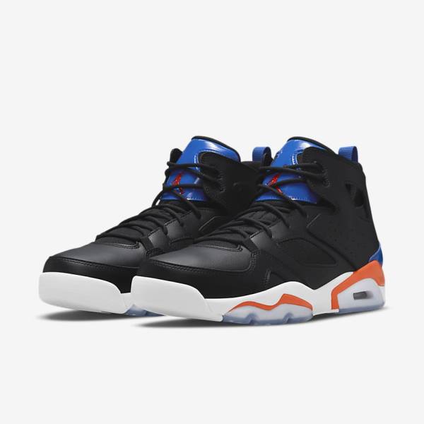 Men's Nike Jordan Flight Club 91 Sneakers Black / Royal / White / Orange | NK236OKT